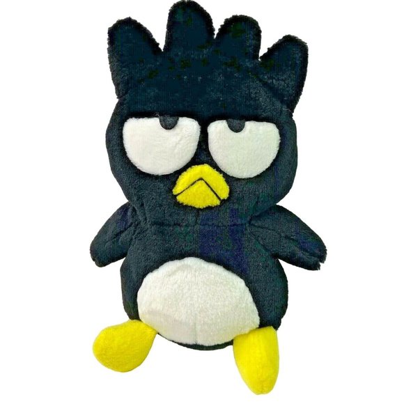 Vintage Sanrio Badtz Maru Penguin Plush 10" Hello Kitty Character Black White - Picture 1 of 5